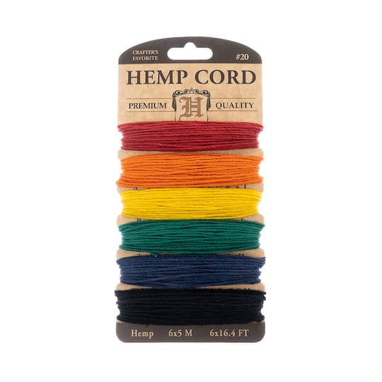 Hemptique&#xAE; Crafter&#x27;s Favorite 20lb. Crayon Rainbow Hemp Cord Mix